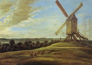 Moulin A Vent Dominant Un Paysage Panoramique