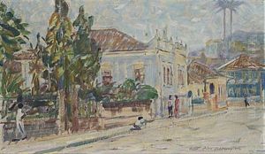 Stadsmotiv, Nicheteray by Johann Axel Gustaf Acke