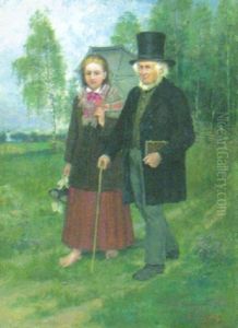 Pa Hemvag Fran Kyrkan by Johann Axel Gustaf Acke