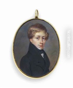 A Young Gentleman, In Black Coat And Stock, Frilled White Cravat by Johannes Baptista van Acker