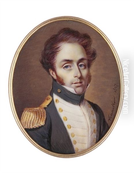 A Young Naval Captain In Uniform With White Facings - view 1