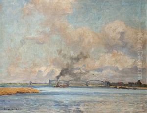 Steamer At The Rhine Bridge