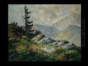 Gebirgslandschaft Mit Alpspitze by Otto Ackermann