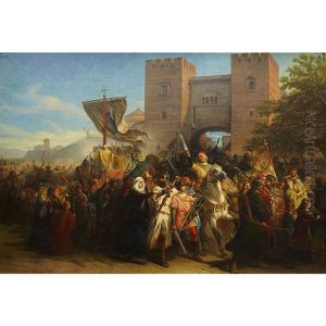 Saint Catherine Of Siena Leading Pope Gregory Xi Back To Rome