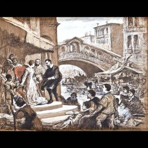 Incontro A Venezia by Cesare Felix Georges dell' Acqua