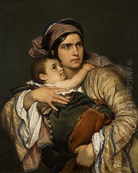 Greek Mother by Cesare Felix Georges dell' Acqua