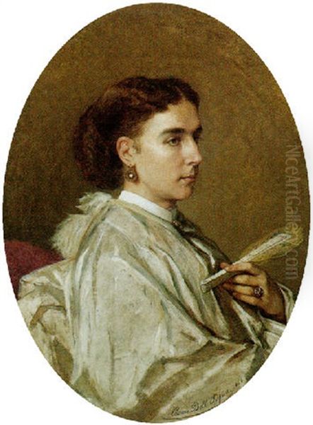 Portrait Of A Young Lady With A Fan - view 1