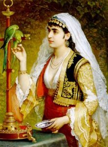 Her Favorite Pet by Cesare Felix Georges dell' Acqua