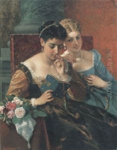 A Shared Moment by Cesare Felix Georges dell' Acqua