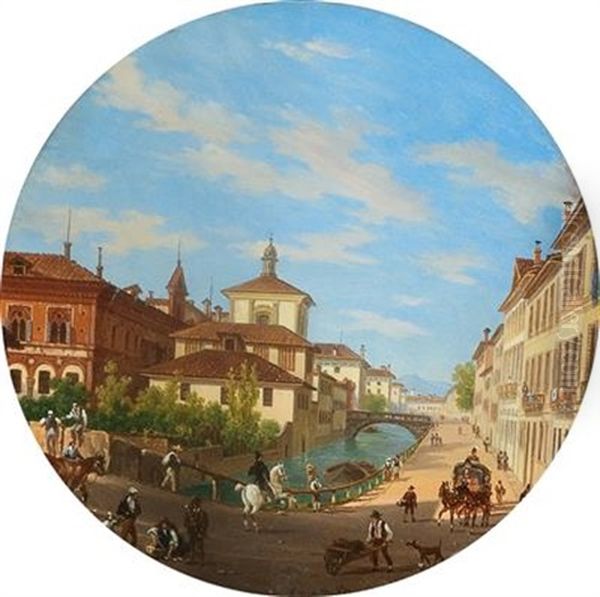 Veduta Del Naviglio Di Porta Romana - view 1