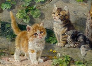 Drei Junge Katzen by Julius Adam the Younger