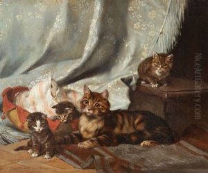 A Cat With Three Kittens