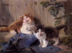 Zwei Katzchen by Julius Adam the Younger
