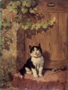 Katzchen Vor Der Ture by Julius Adam the Younger