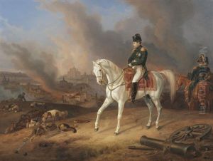 Napoleon Vor Dem Brennenden Smolensk by Albrecht Adam