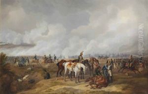 In Der Schlacht An Der Moscwa: Napoleon's Army During The Battle Of Borodino, Moscow by Albrecht Adam