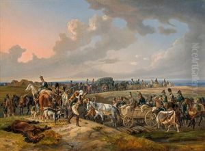 Soldiers On The Road To Lianvawitschi, 14th Of August 1812 (napoleon's Russian Campaign) by Albrecht Adam
