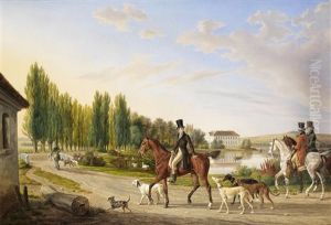 La Retour De La Chasse by Albrecht Adam
