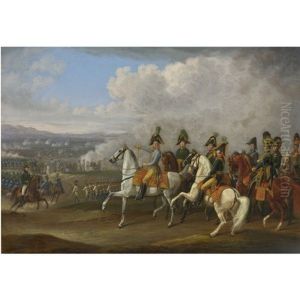 General Von Bellegarde Und Seine Offiziere Vor Einer Schlacht (general Von Bellegarde And His Officers Observing A Battle) by Albrecht Adam