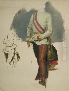 Reiterbildnis Von Kaiser Franz Joseph I (study) by Albrecht Adam