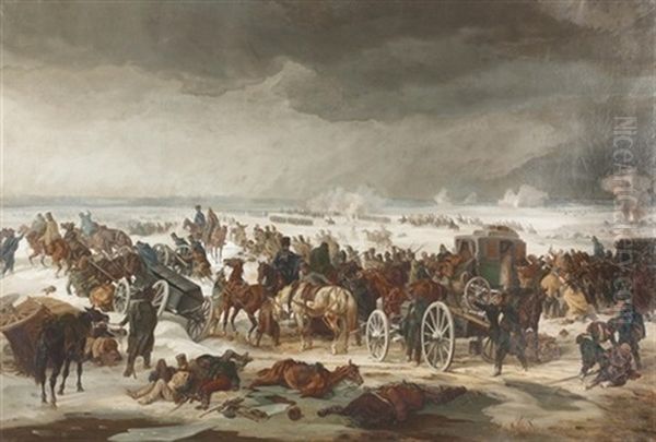 Ruckzug Der Franzosischen Armee Uber Die Schneefelder In Russland, November 1812 - view 1