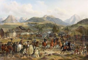 Schlacht Von Tarvis Am 18. Mai 1809 by Albrecht Adam