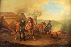 Le Bivouac De La Cavalerie by Albrecht Adam
