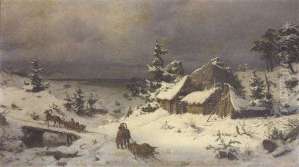 Sleigh Riders Setting Off On A Journey - view 1