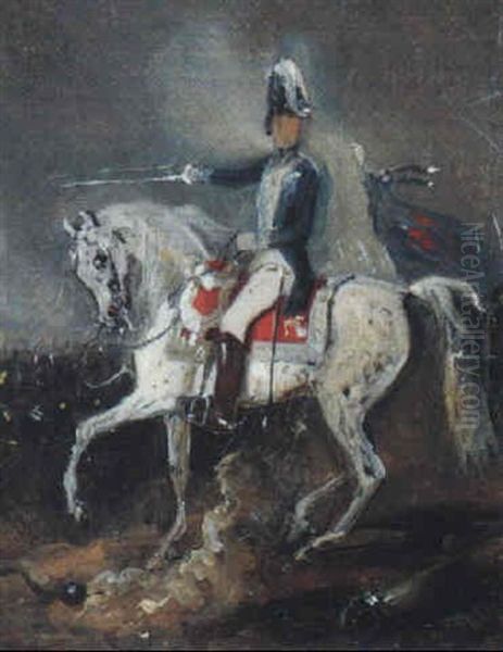 Olstudie Zu Karl Philipp Furst Von Wrede Zu Pferd - view 1