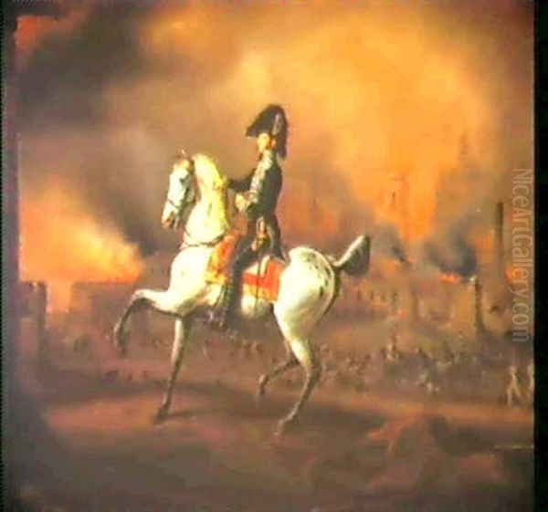 Reiterbildnis Eugenio Graf Alari Vor Dem Brennenden Moskau - view 1