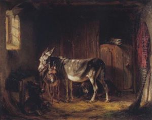 Eselfamilie by Benno Adam