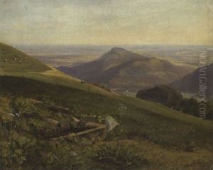 Gebirgslandschaft - Brunnen Auf Der Asen (bei Rosenheim) by Benno Adam