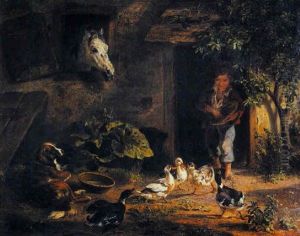 In The Farmyard by Benno Adam