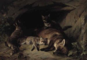 A Vixen And Her Cubs
