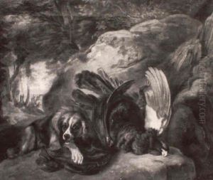 Jagdhund Beim Bewachen Der Beute by Benno Adam