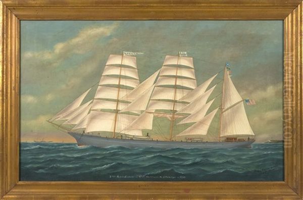 3 Mast Bark -- Lodore -- Capt. William M. Eldridge -- 1889 - view 1
