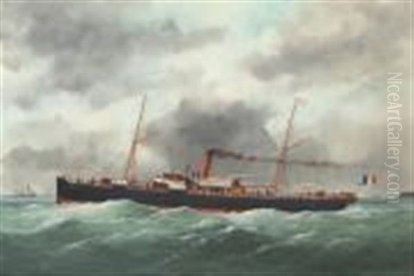 Mustapha Ben Ismael Sortant Du Havre, Navire Mixte De La Cie Gale Transatlantique - view 1