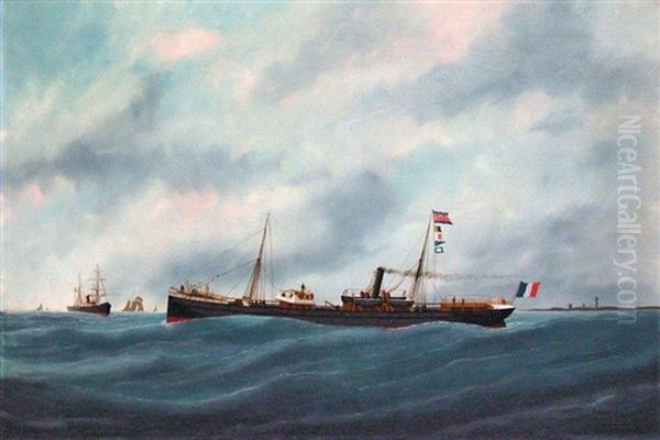 Le Vapeur Mixte "meurthe" Quittant Le Havre - view 1