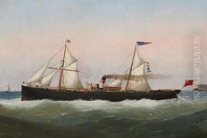 The Auxiliary Steamer Rishanglys Calling For A Pilot Off A Headland