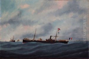 Le Vapeur Mixte La Meurthe by Edouard Adam