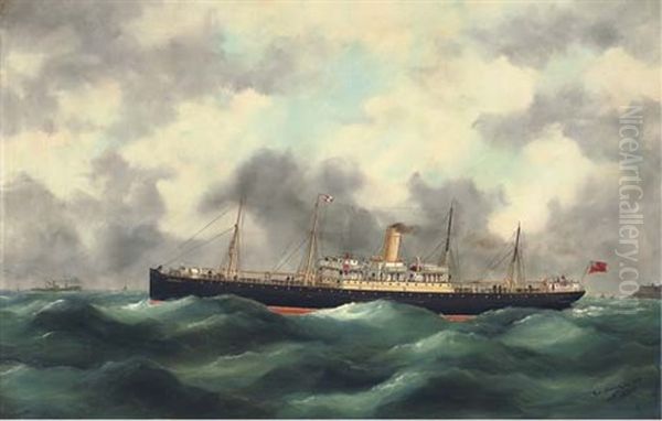 The Canadian Pacific Liner "monteagle" At Sea Off Le Havre - view 1