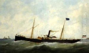 Le Vapeur "hudikswall" by Edouard Adam