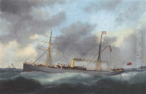 The British Steamer "rex" Running Out Of Le Havre - view 1