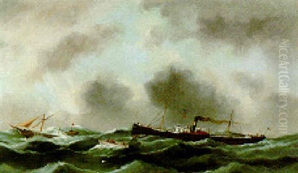 Rescue Of The Crew Of "mary A. Troop" By Captain Band, 1904 - view 1