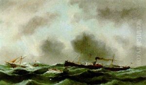 Rescue Of The Crew Of "mary A. Troop" By Captain Band, 1904
