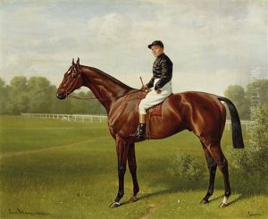 Jockey Zu Pferd (espoir) Nach Links by Emil Adam