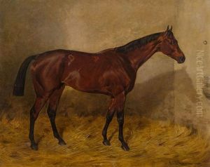 Rennpferd Im Stall by Emil Adam