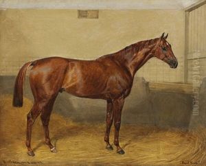 Das Springpferd Royal Meath Im Stall by Emil Adam