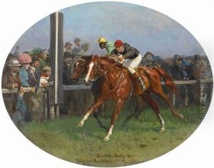 Deutsches Derby 1911 by Emil Adam