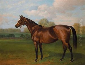 "priestess", A Bay Filly In A Landscape "priestess", A Bay Filly In A Landscape